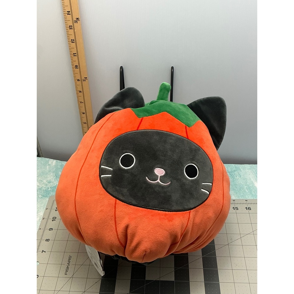 Squishmallows Flip-A-Mallows Calio Black Cat Pumpkin Witch Halloween Plush 12 In